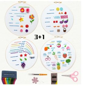 English Novice Handmade Sewing Kit Lu Embroidery Cross Practice Bag (Option: Style7-Bamboo Stretch 20cm)